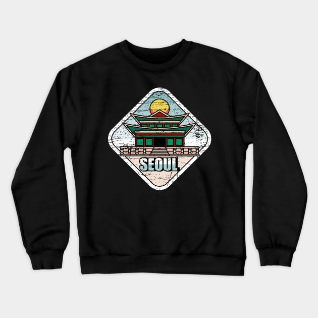 Seoul South Korea Crewneck Sweatshirt by Mandra